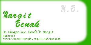 margit benak business card